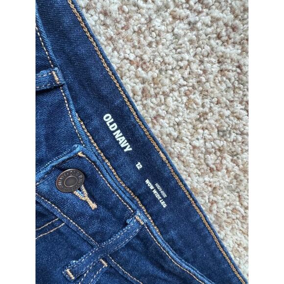 OLD NAVY WOW Wide Leg Denim Blue Jeans, Woman's Jeans/Pants; High Rise, Wide Leg - Picture 5 of 10